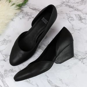 Eileen Fisher Black D'Orsay Wedge 8